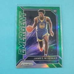 2020-21 Panini Prizm #13 James Wiseman Green Emergent Rookie RC Warriors